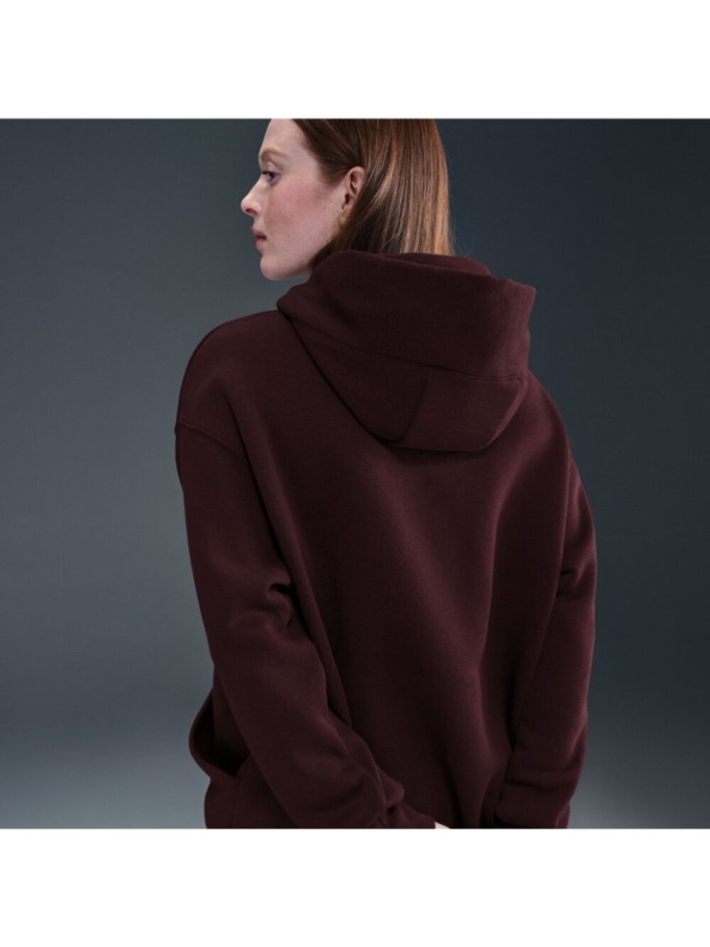 Nike Phoenix Oversized Womens Pullover Hoodie Size Small Burgandy DQ5860-652 - Picture 13 of 16
